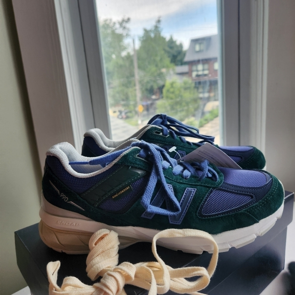 Aime Leon Dore x New Balance 990 V5 “Botanical Green” size 6.5 BNWB